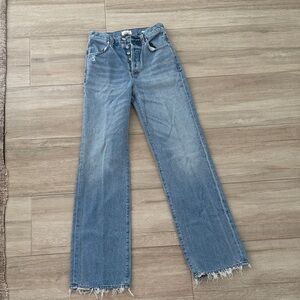 Citizens Of Humanity Light Blue Frayed Hem Jeans